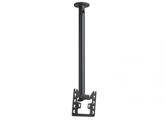 Deckenhalterung für Fernseher - höhenverstellbare TV-Halterung mit flachem, rechteckigem Befestigungsrahmen, ideal für die sichere Montage von Monitor oder Fernseher an der Decke, abgebildet vor weißem Hintergrund. Perfekt zum Kaufen oder Mieten für flexible Nutzung.