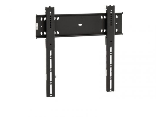 Schwarze Wandhalterung aus Metall für Flachbildfernseher oder Monitore, ideal zum Mieten oder Kaufen; das TV-Wandhalterungs-Produkt ist auf weißem Hintergrund abgebildet.