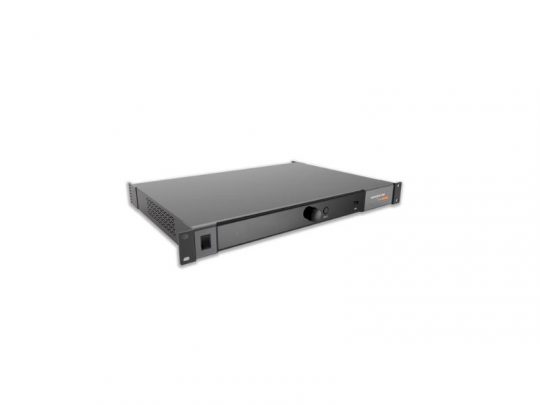NovaStar MCTRL660 Pro LED-Controller (Neuware) - schwarzes, rechteckiges Rackmount-Gerät mit belüfteten Seiten, Frontdisplay, Drehknopf und Tasten; ideal zur Steuerung von Audio- oder Netzwerkequipment, freigestellt vor weißem Hintergrund.