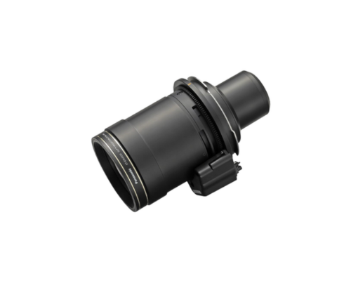 Logando News Kameralinsenaufsatz in Schwarz, zylindrisch mit Halterung und Einstellring, vor hellem Hintergrund.